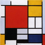 Piet Mondrian, Composition with Large Red Plane, Yellow, Black, Gray, Blue, 1921