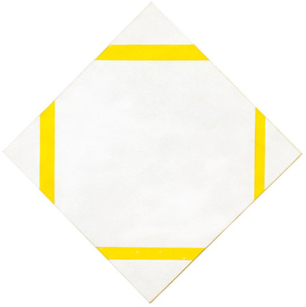 Piet Mondrian, Lozenge Composition with Four Yellow Lines, 1933