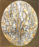 Piet Mondrian, Tableau 3, Composition in Oval, 1913