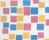 Piet Mondrian, Composition 2 with Colour Planes, 1917