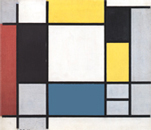 Piet Mondrian, Composition with Yellow, Red, Black, Blue, Gray, 1920