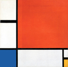 Piet Mondrian, Composition en Bleu, Rouge, Jaune, 1930