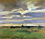 Piet Mondrian, Evening Sky with Luminous Cloud Streaks, 1907