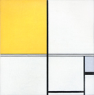 Piet Mondrian, Composition B with Double Line, Yellow and Gray, 1932