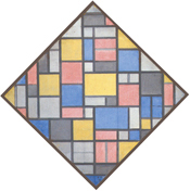 Piet Mondrian, Lozenge with Colors, 1919