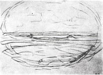 Piet Mondrian, Sea Sketch, Notebook, 19 14