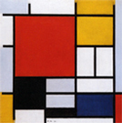 Piet Mondrian, Composition with Large red Plane, Yellow, Black, Gray, Blue, 1921